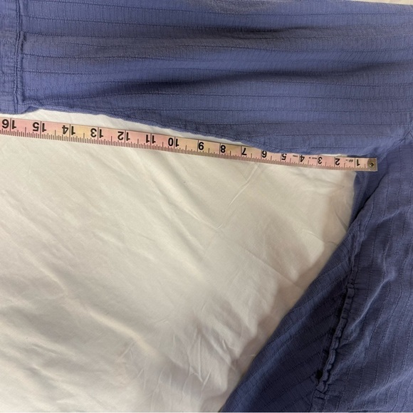 Iridium Womens Jacket Shirt Button Up Minimalist Top Periwinkle Pockets Size M - Picture 9 of 9